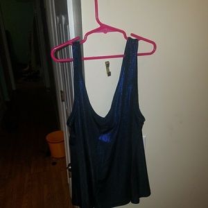 Citi street women small black blue tank top